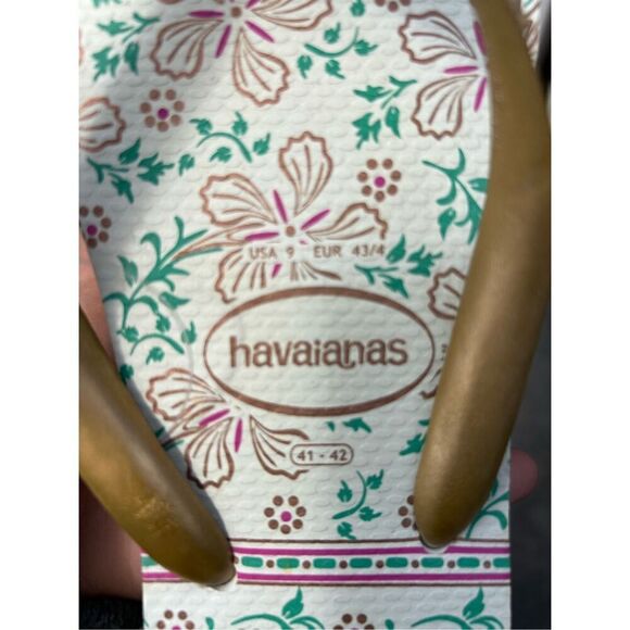 Havaianas woman’s 9 tropicalia vibes floral flip flop vacation beach - Picture 4 of 5